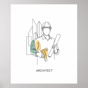 Architekturkunst aus einer Hand Poster