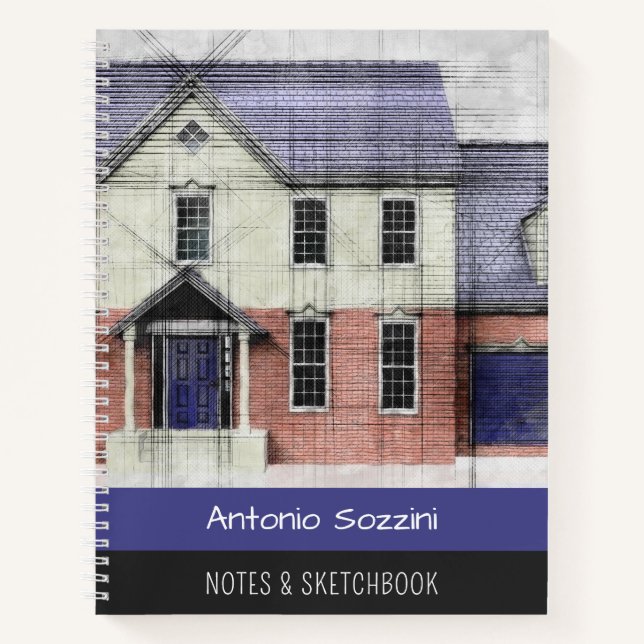 Architekturnotizen und kundenspezifische Sketchboo Notizbuch (Vorderseite)