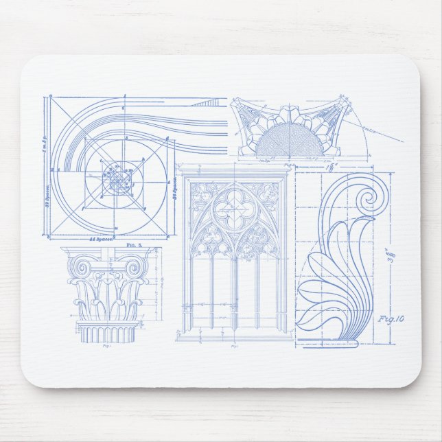 Architekturpläne Mousepad (Vorne)