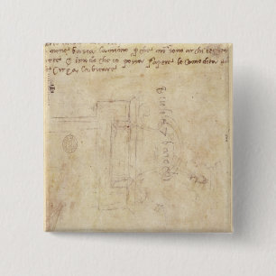 Architekturstudie mit Anmerkungen Button