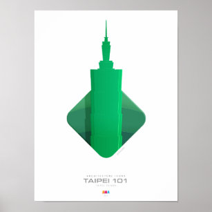 Architektursymbole - Taipei 101 Poster