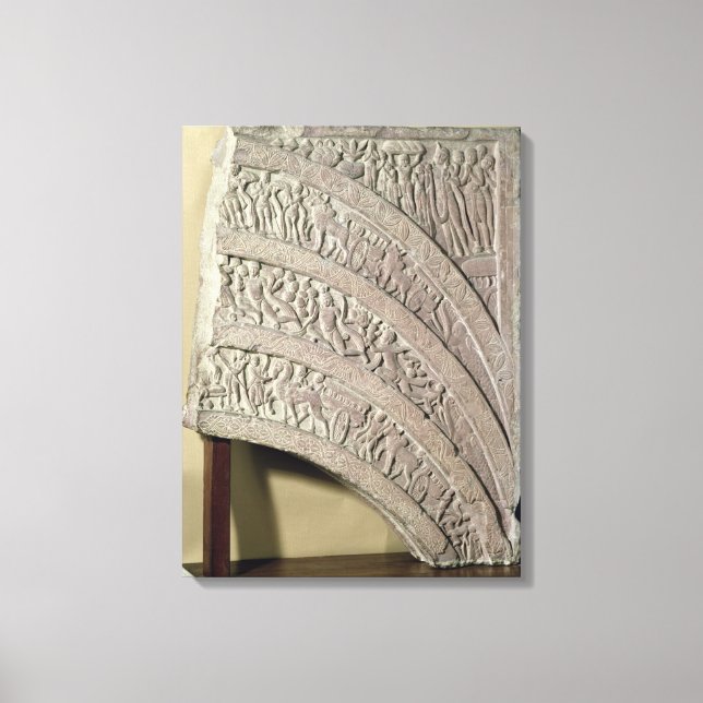 Architrave von einem Tor, roter Sandstein, Mathura Leinwanddruck (Vorderseite)