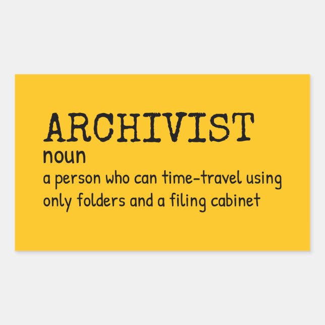 Archivar Funny Definition Sticker (Vorderseite)