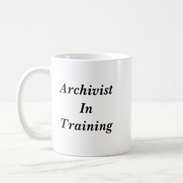 Archivar in der Trainings-Tasse Kaffeetasse (Links)
