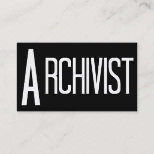 Archivar-schwarze einfache Visitenkarte