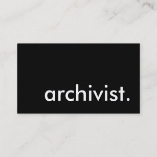 Archivar. Visitenkarte