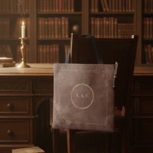 Archivars Ledertextur-Ästhetik-Tasche