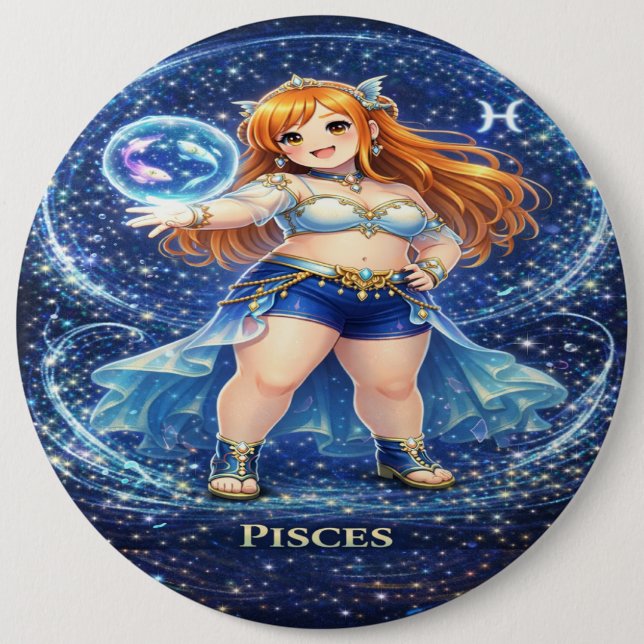 Archivgalaxie: Fische Traumweberin Button (Vorderseite)