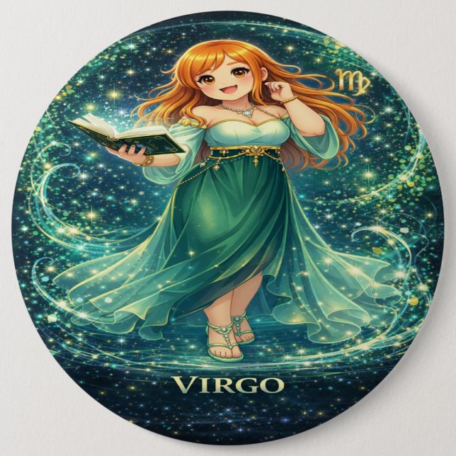 Archivgalaxie: Virgo Infinite Bibliothekarin Button (Vorderseite)