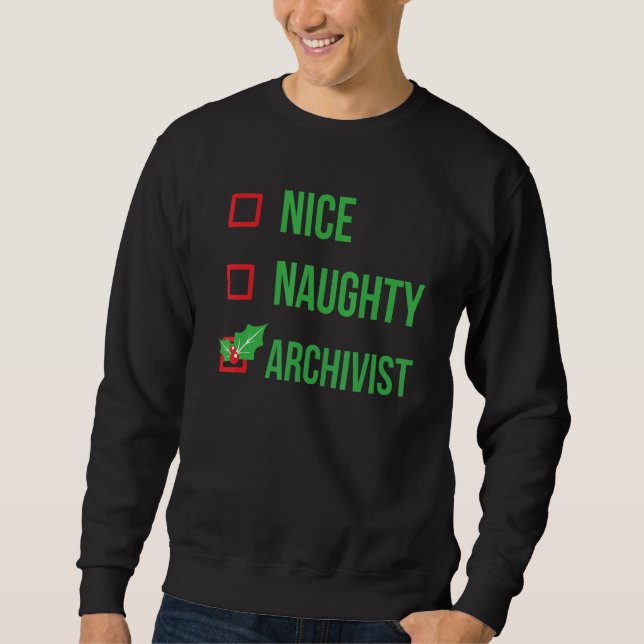 Archivist Funny Pajama Weihnachten Sweatshirt (Vorderseite)