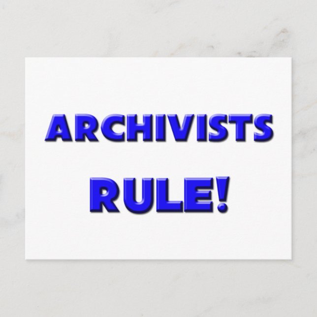 Archivisten Regel! Postkarte (Vorderseite)