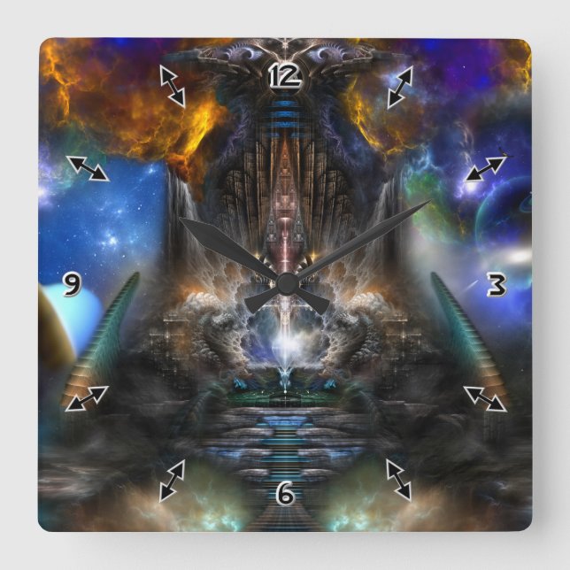 Archivportal-Uhr Quadratische Wanduhr (Vorderseite)