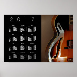 Archtop-Gitarren-Kalenderposter 2017 Poster