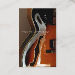 Archtop Guitar Player Custom V Business Card Visitenkarte