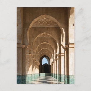 Archway at Hassan II Mosque, Casablanca, Marokko Postkarte