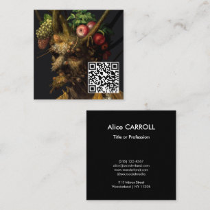 Arcimboldo - Vier Jahreszeiten in einem Kopf - QR- Quadratische Visitenkarte