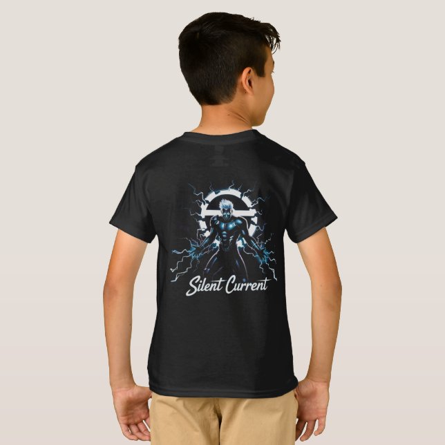 ARCNITE Stiller Strom – Futuristisch  T-Shirt (Schwarz voll)