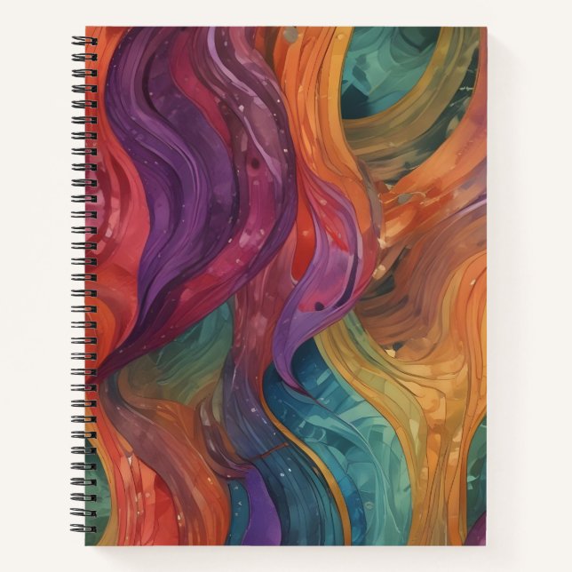 Arcoíris Arremolinado Notizbuch (Vorderseite)