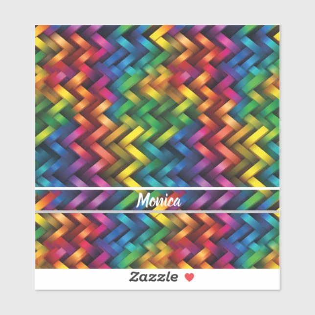 Arcoíris de Geometría Vibrante Aufkleber (Blatt)