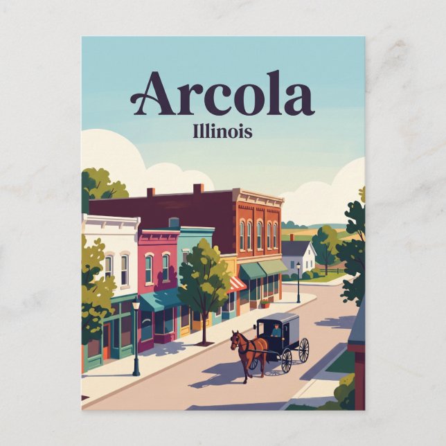 Arcola, Illinois Postkarte (Vorderseite)