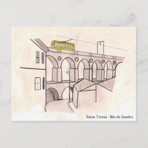 Arcos DA Lapa, Sankt Teresa, Rio de Janeiro Feiertagspostkarte