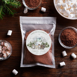 Arctic Adventure Birthday Party Runder Aufkleber