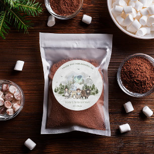 Arctic Adventure Birthday Party Runder Aufkleber