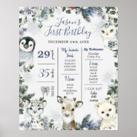 Arctic Animal Onederland 1. Geburtstag Millestone