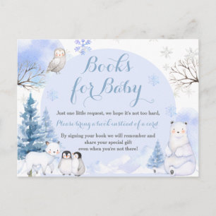 ARCTIC ANIMAL Snowflake Babydusche Bücher für Baby Postkarte