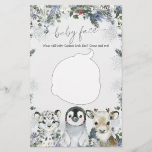 Arctic Animal Winter Onederland Baby Face Game