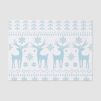 Arctic Blue Folk Art Winter Thema Seidenpapier