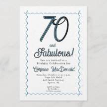 Arctic Blue Siebzig und Fabelhaft 70. Geburtstag