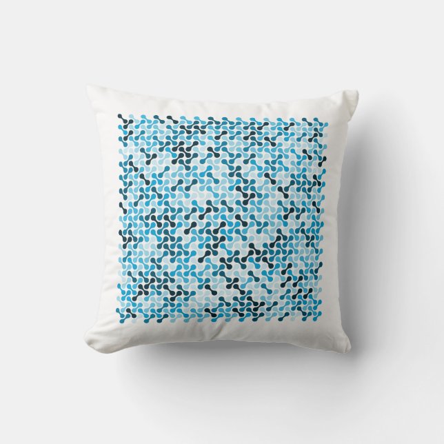 Arctic Flow – Blauer Rhythmus Kissen (Vorderseite)
