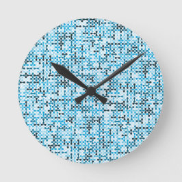 Arctic Flow – Blue Rhythm Runde Wanduhr