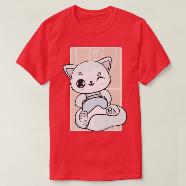 Arctic Fo With Video Game For Computer Player And  T-Shirt (Design vorne)