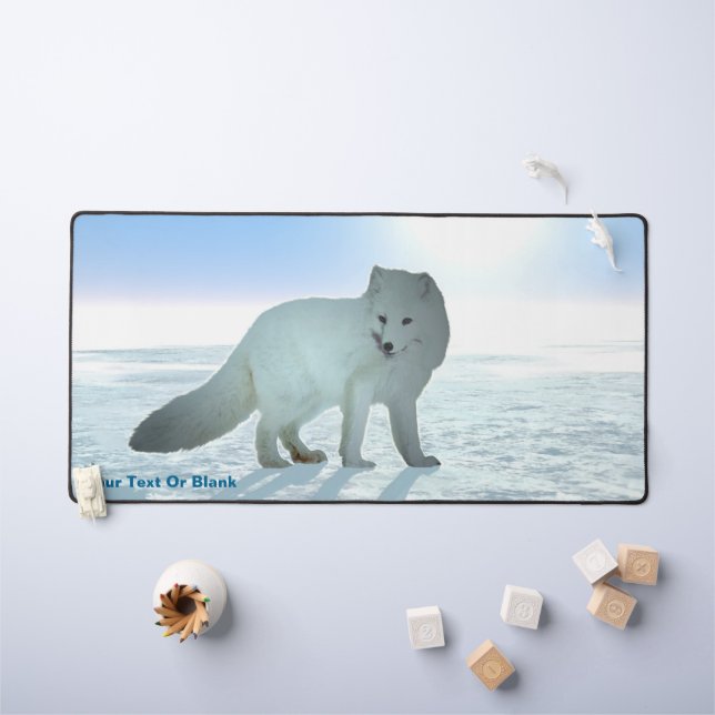 Arctic Fox Akrylic Print Schreibtischunterlage (Kindertisch)
