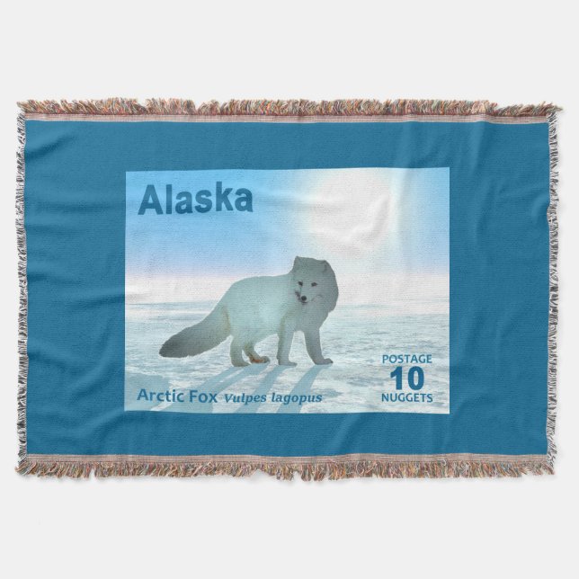 Arctic Fox - Alaska Postage Decke (Vorderseite)