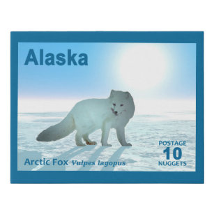 Arctic Fox - Alaska Postage Künstlicher Leinwanddruck