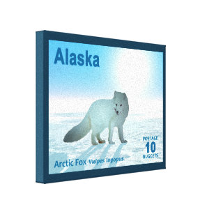 Arctic Fox - Alaska Postage Leinwanddruck