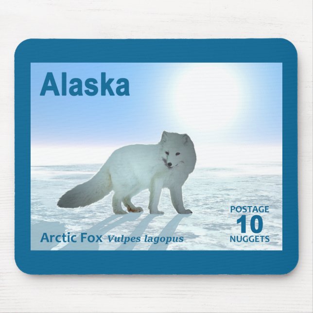 Arctic Fox - Alaska Postage Mousepad (Vorne)