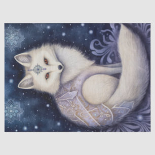 Arctic Fox Boho Mystical Art Seidenpapier