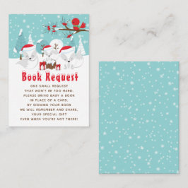 Arctic Fox Christmas Woodland Book Request Begleitkarte