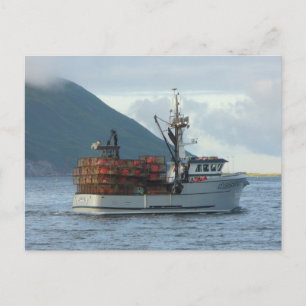 Arctic Fox, Crab Boat im niederländischen Hafen, A Postkarte