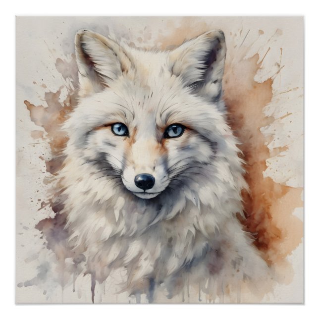 Arctic Fox no 2 Glossy Poster (Vorderseite)