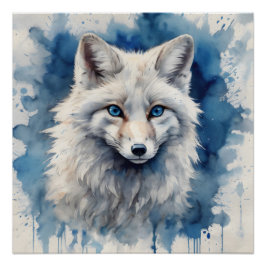 Arctic Fox no 4 Glossy Poster