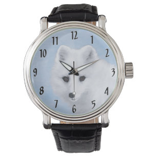 Arctic Fox Painting - Original Wildlife Art Armbanduhr