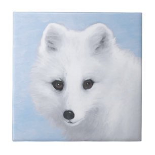 Arctic Fox Painting - Original Wildlife Art Fliese