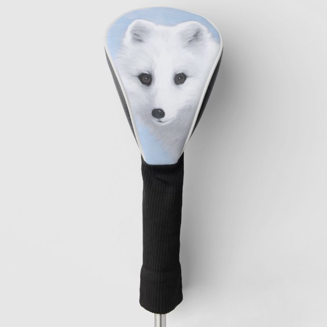 Arctic Fox Painting - Original Wildlife Art Golf Headcover (Vorderseite)