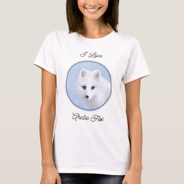 Arctic Fox Painting - Original Wildlife Art T-Shirt (Vorderseite)