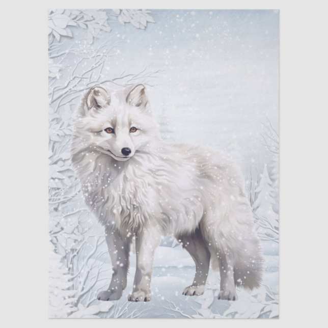 Arctic Fox Seidenpapier (Vorderseite)